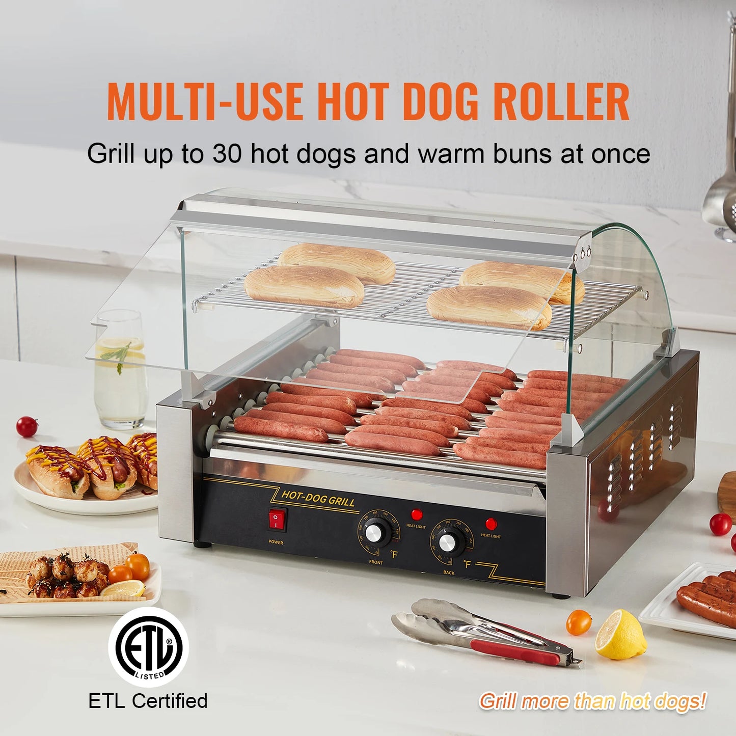 SucceBuy Commercial Hot Dog Roller Sausage Maker 110V Barbecue Grill