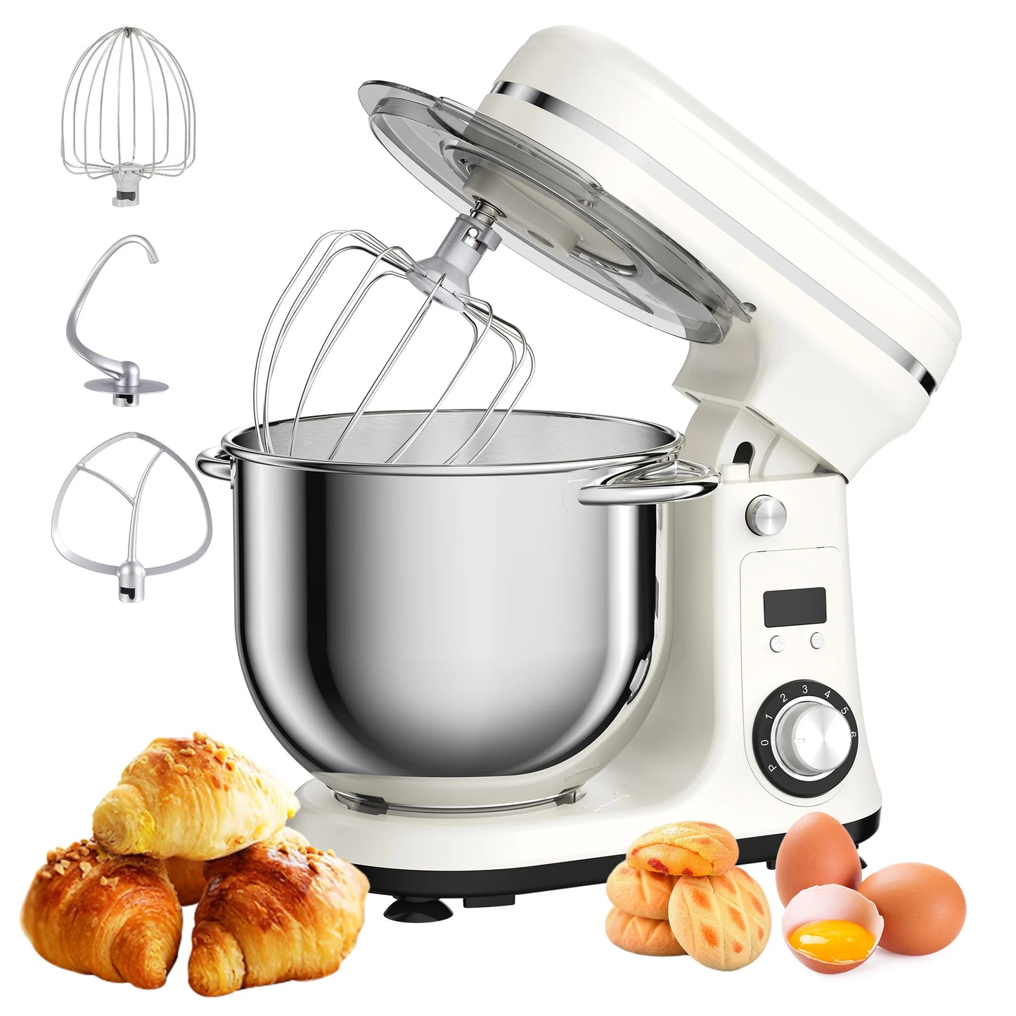 Biolomix 6 Speed Stand Mixer With Blender And Accessory Kit