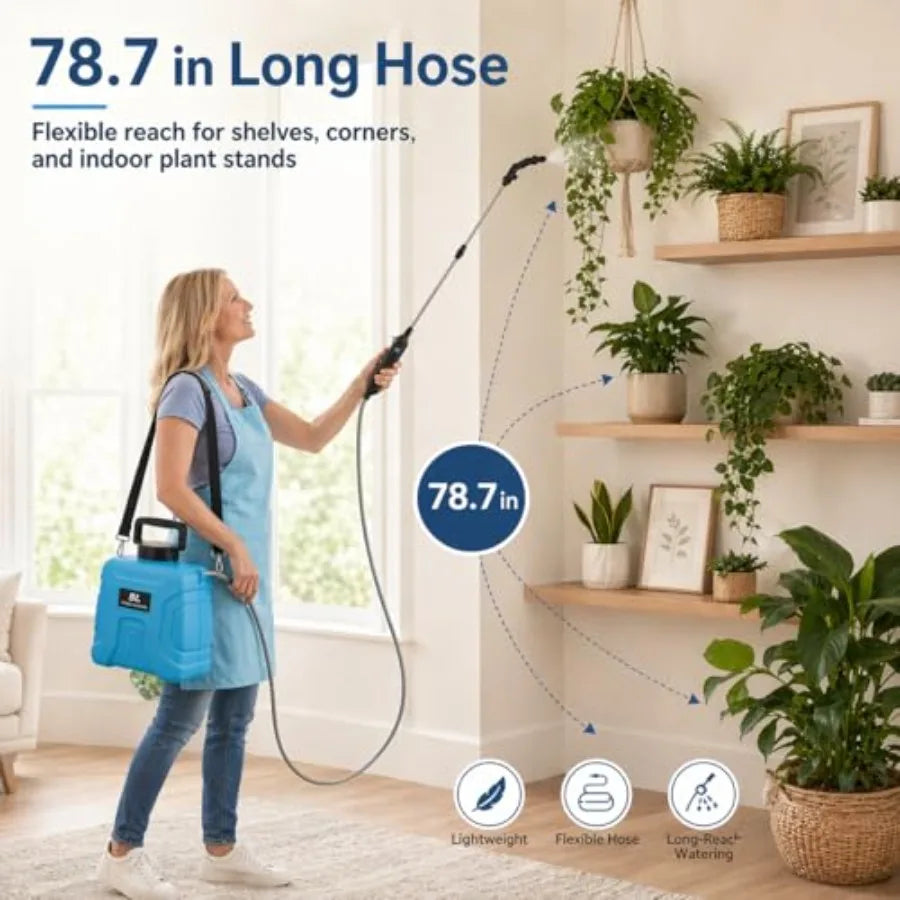 Cordless USB Rechargeable Plant Sprayer With Extendable Wand