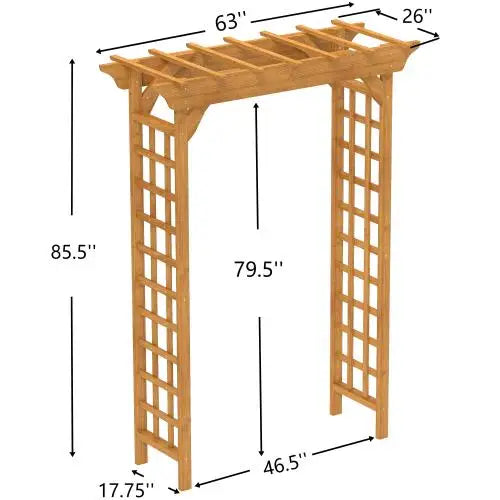 Wooden Arbor Wedding Arch for Ceremony and Garden Pergola