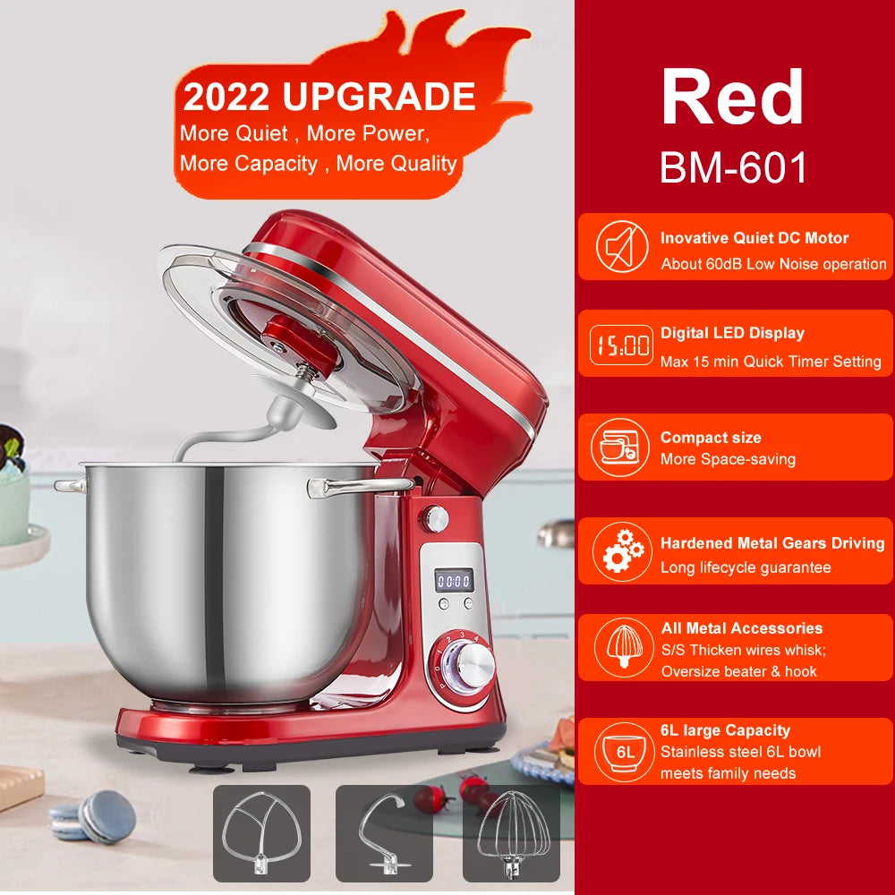 Biolomix Kitchen Stand Mixer and Blender With Quiet DC Motor