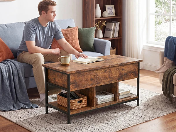 Lift Top Coffee Table With Hidden Storage Compartment