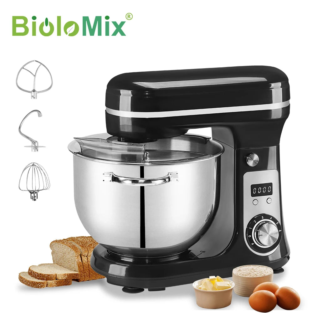 Biolomix 6 Speed Stand Mixer With Blender And Accessory Kit