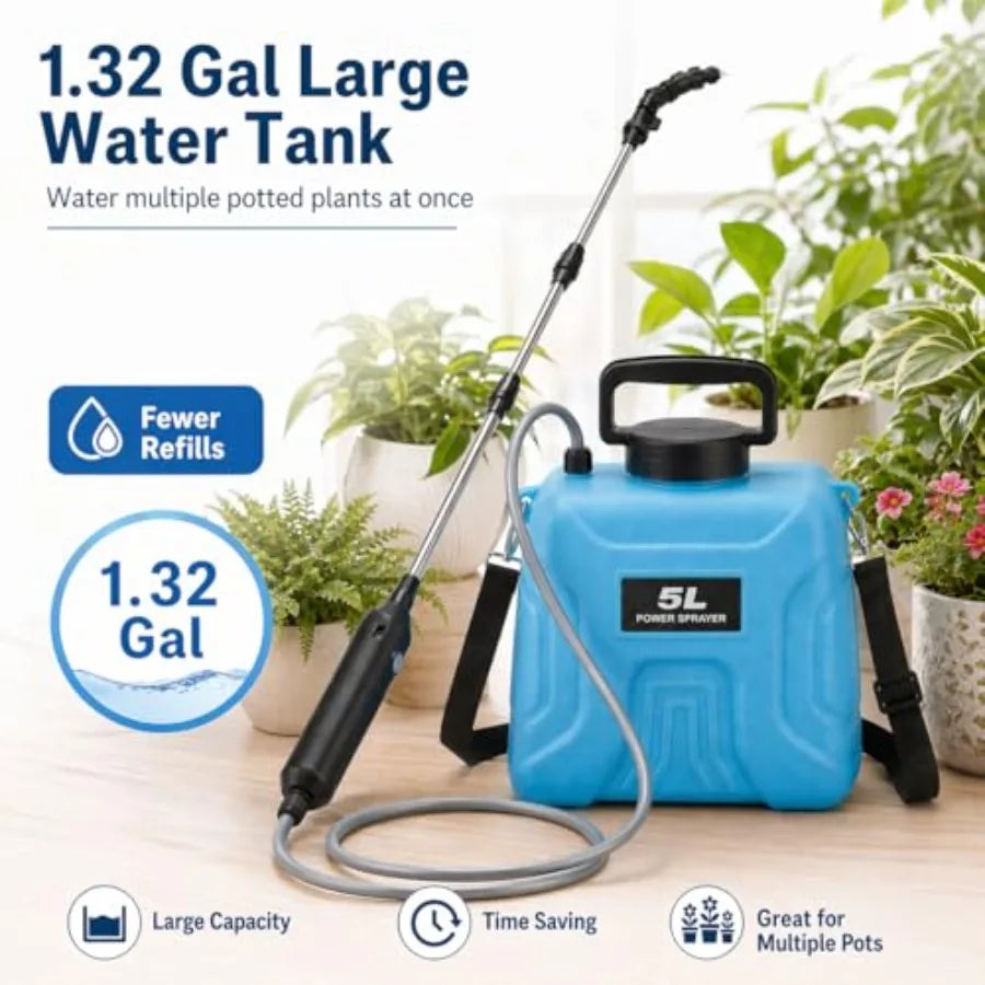 Cordless USB Rechargeable Plant Sprayer With Extendable Wand