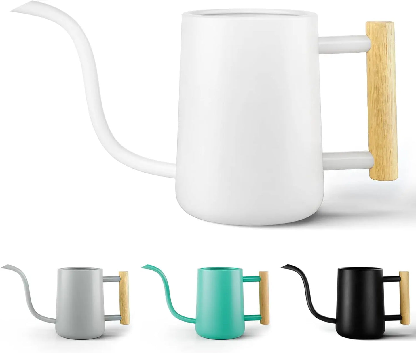 Indoor Watering Can With Long Spout And Wood Handle