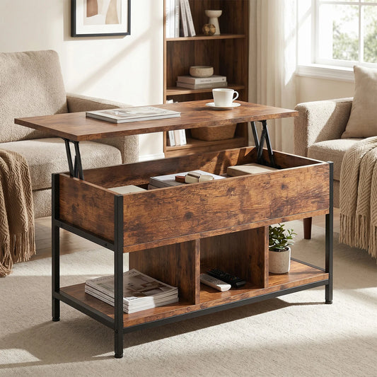 Lift Top Coffee Table With Hidden Storage Compartment