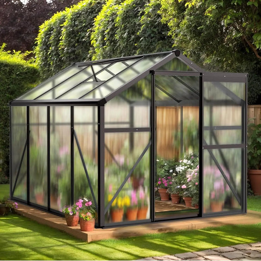 Aluminum Walk In Greenhouse With Polycarbonate Panels