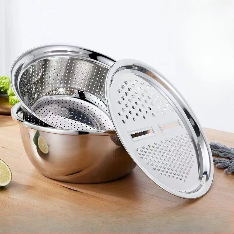 Multifunctional Vegetable Slicer Set With Drain Basket
