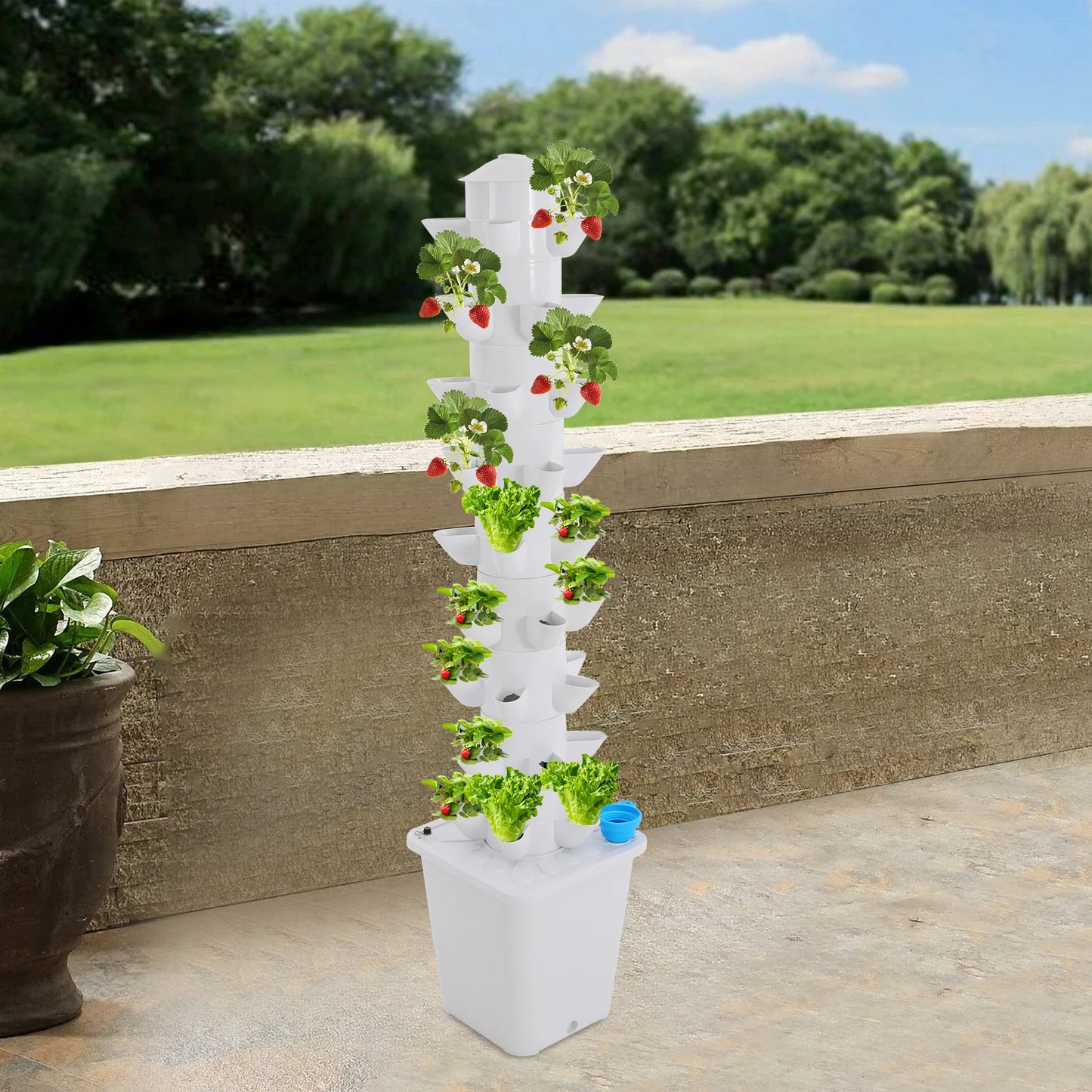 Forty Five Hole Hydroponic Vertical Garden Tower For Balcony