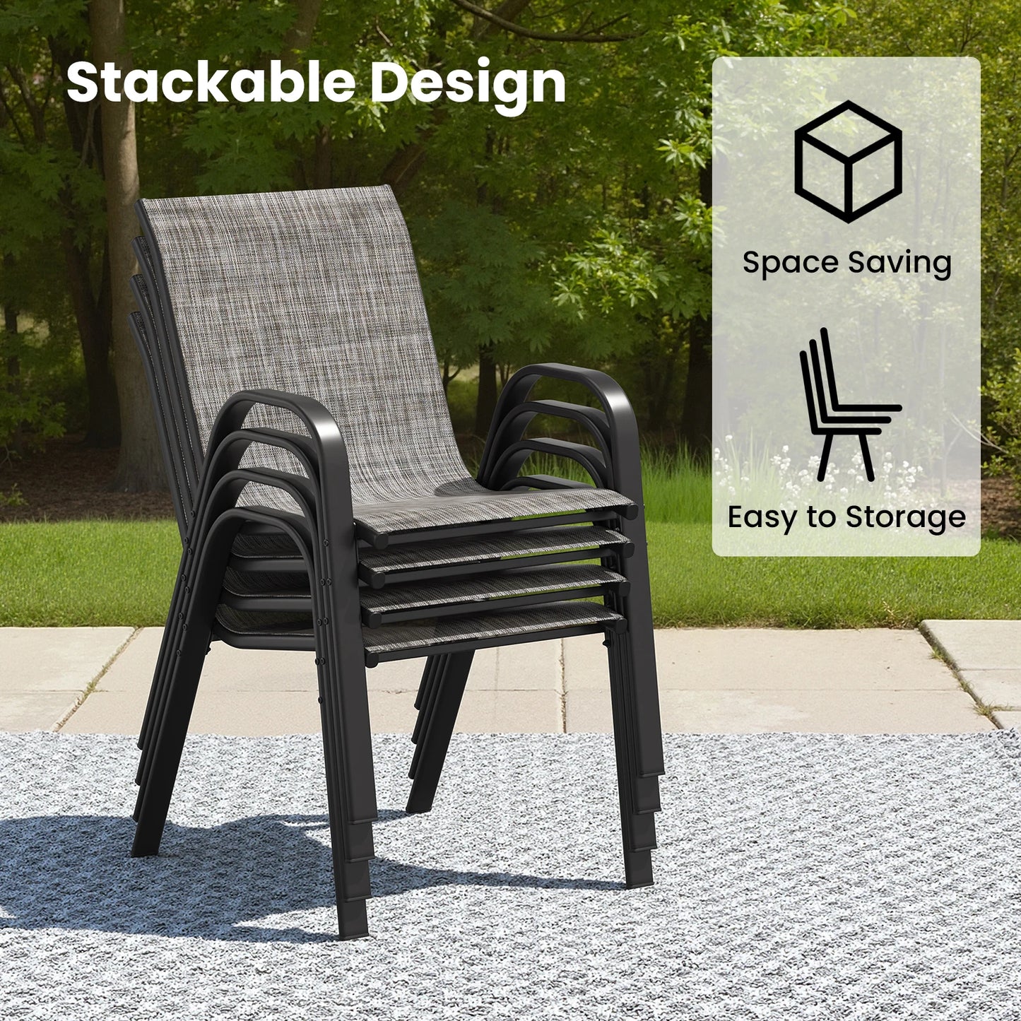Farini 7-Piece Outdoor Dining Set For Six With Round Table