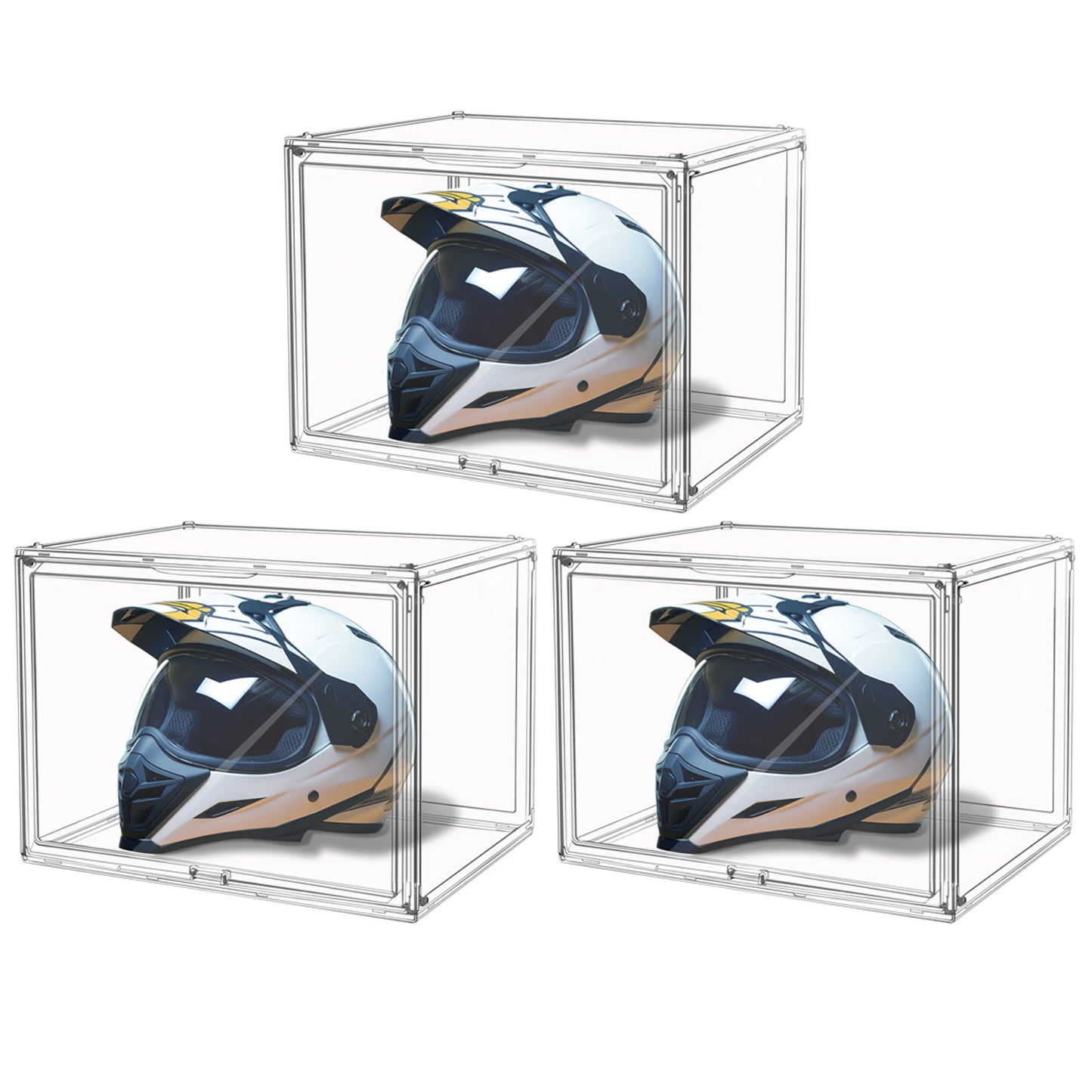 Clear Display Box Organizer With Magnetic Door Large Capacity Storage