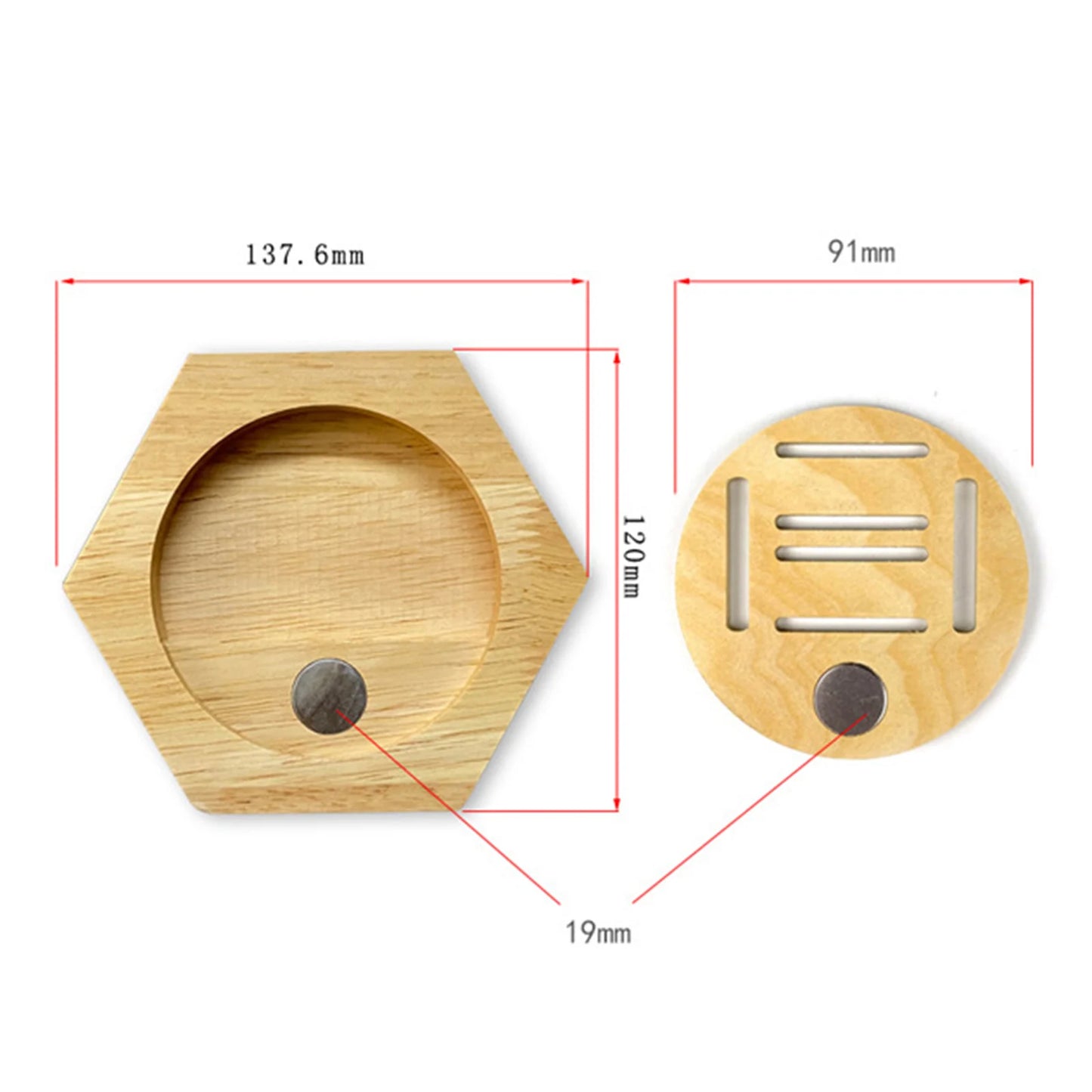 Hexagonal Pine Wood Medal Display Stand For Sports And Races