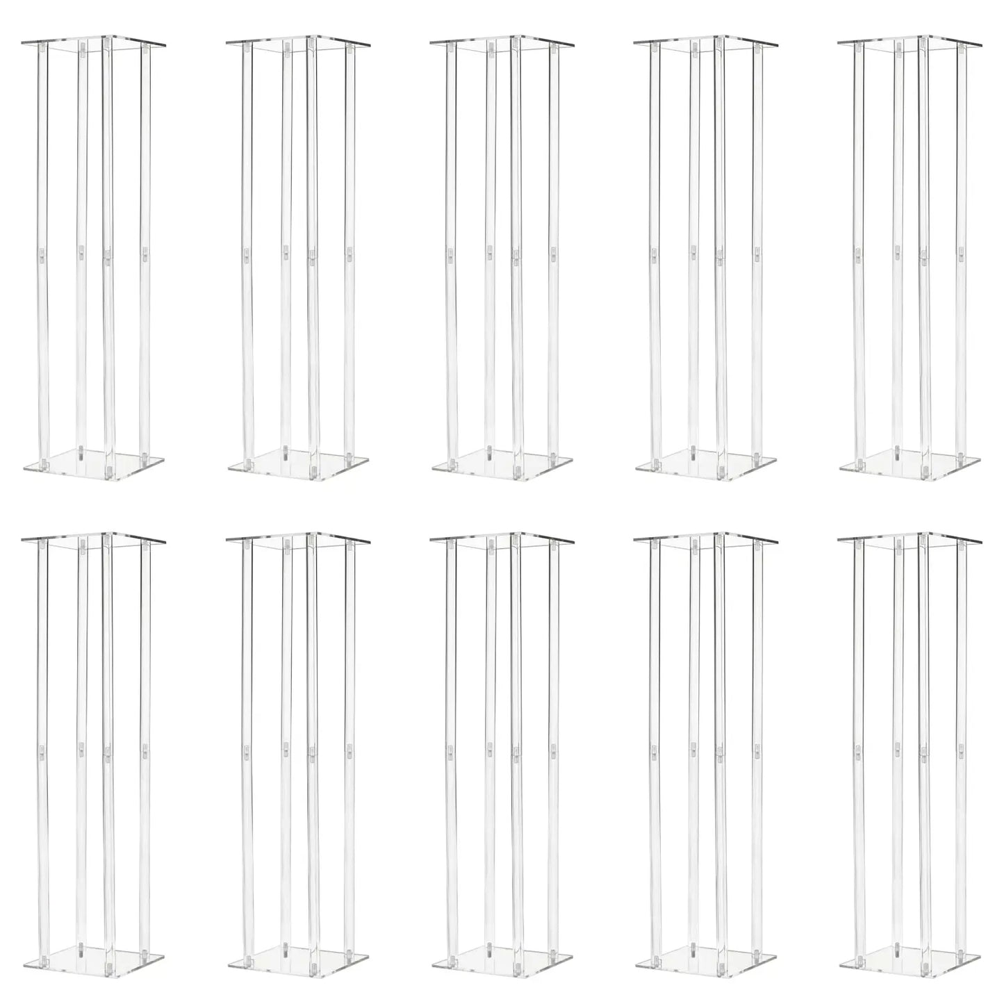 Transparent Acrylic Vase Column Stand For Elegant Wedding Centerpiece