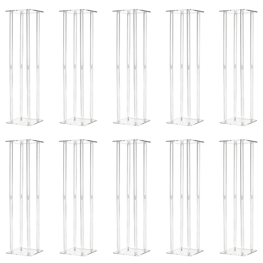 Transparent Acrylic Vase Column Stand For Elegant Wedding Centerpiece