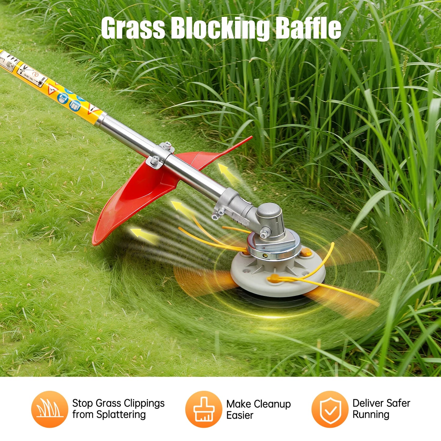 CNCEST 4-Stroke Gas Brush Cutter 8500 RPM With 2T Blade