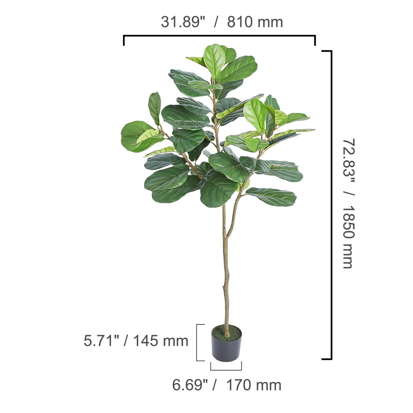 SucceBuy Artificial Olive Tree Anti-Tip Low-Maintenance Faux Plant