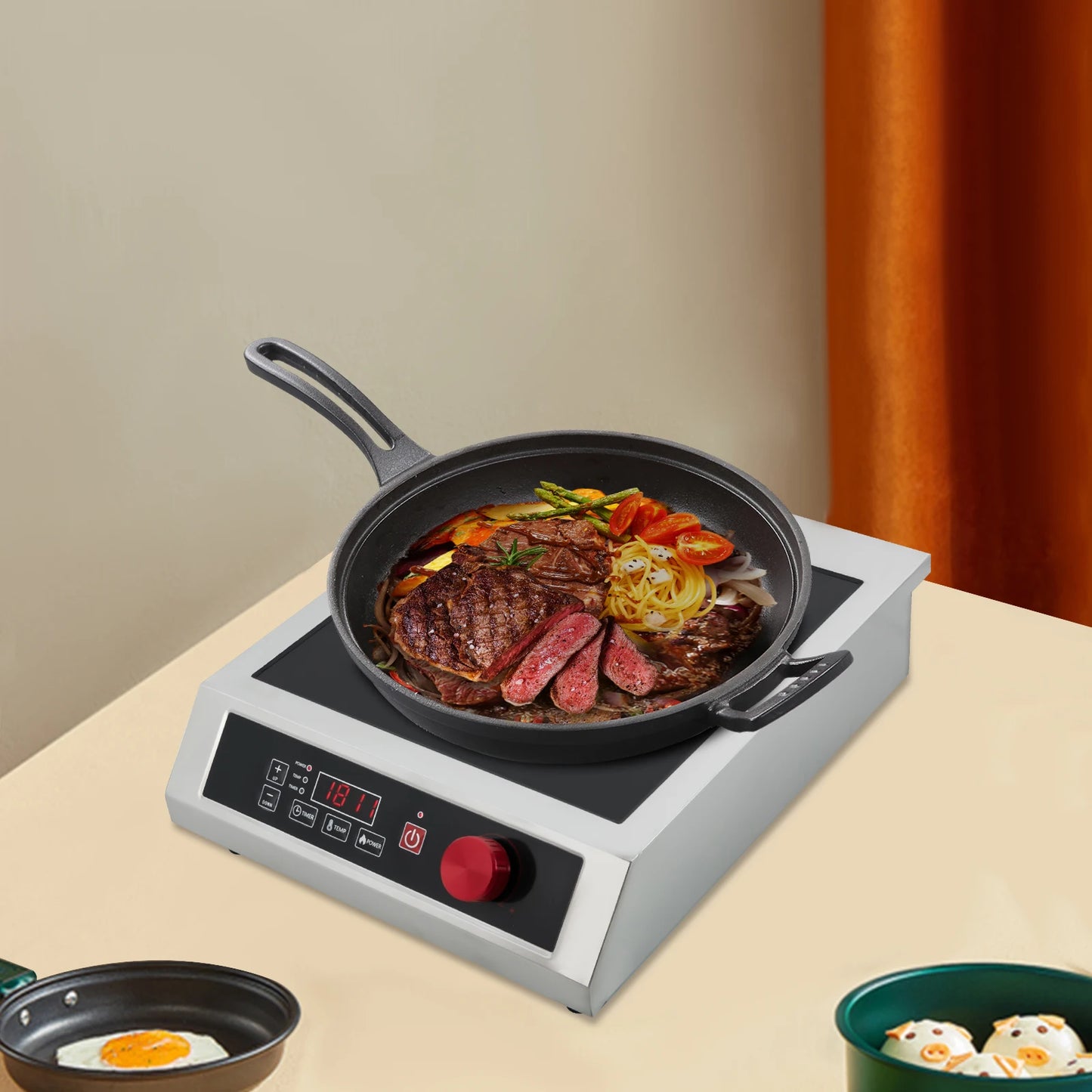 Sweetmile 3500W Stainless Steel Induction Cooktop For Commercial Use
