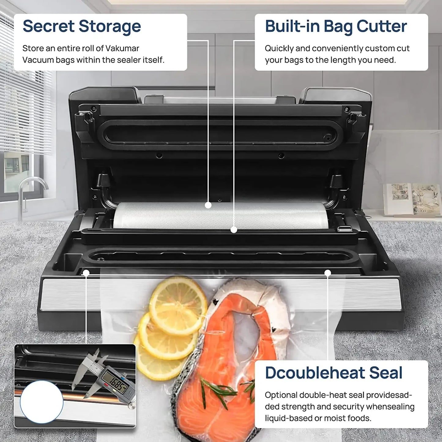 Vakumar VH5186 Commercial Kitchen Vacuum Sealer With Included Bags