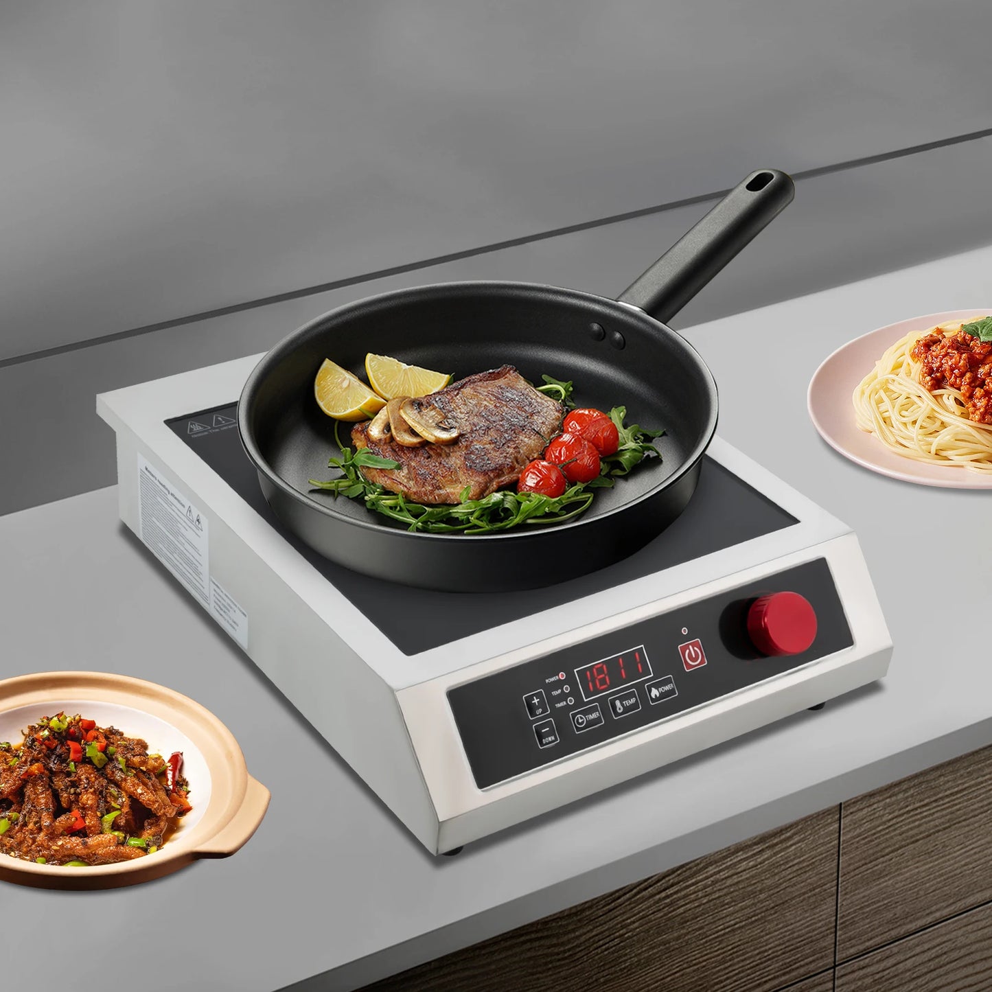 Sweetmile 3500W Stainless Steel Induction Cooktop For Commercial Use