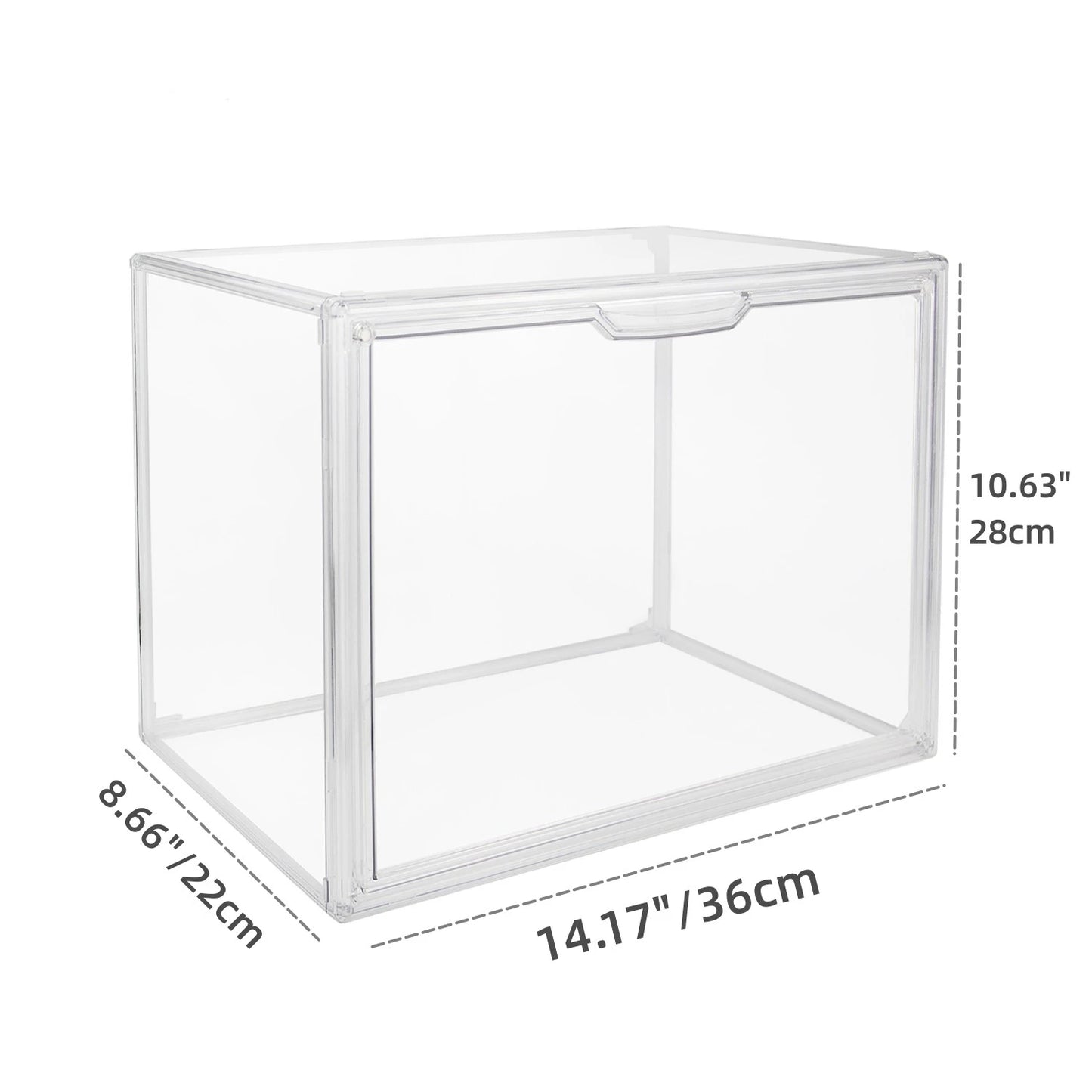 Clear Display Box Organizer With Magnetic Door Large Capacity Storage