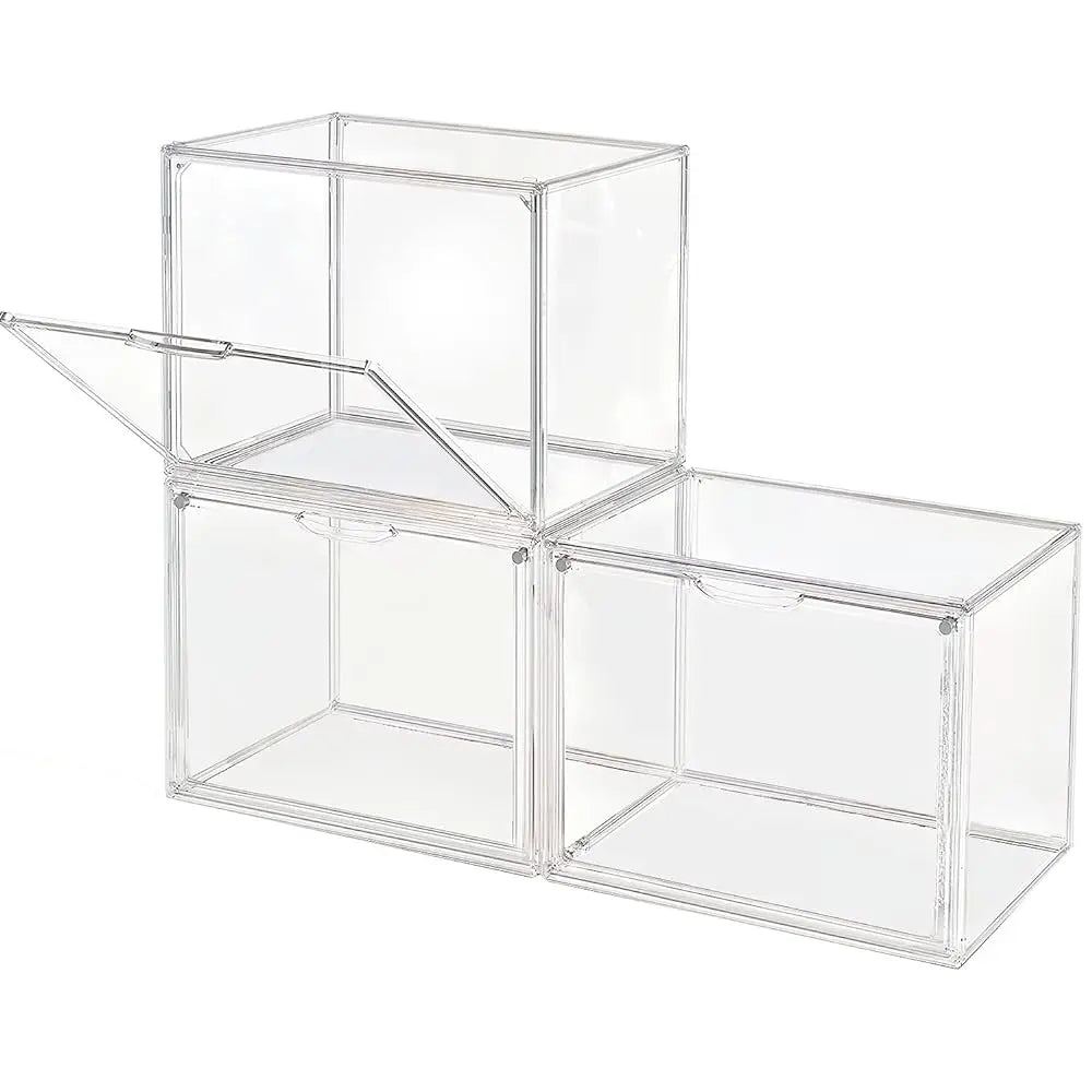 Clear Display Box Organizer With Magnetic Door Large Capacity Storage