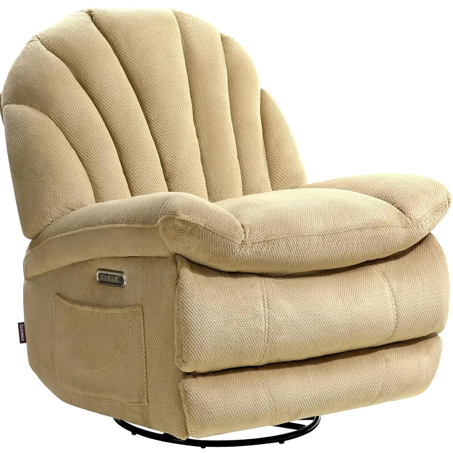 Dual Motor Power Swivel Rocker Recliner Chair With Adjustable Backrest