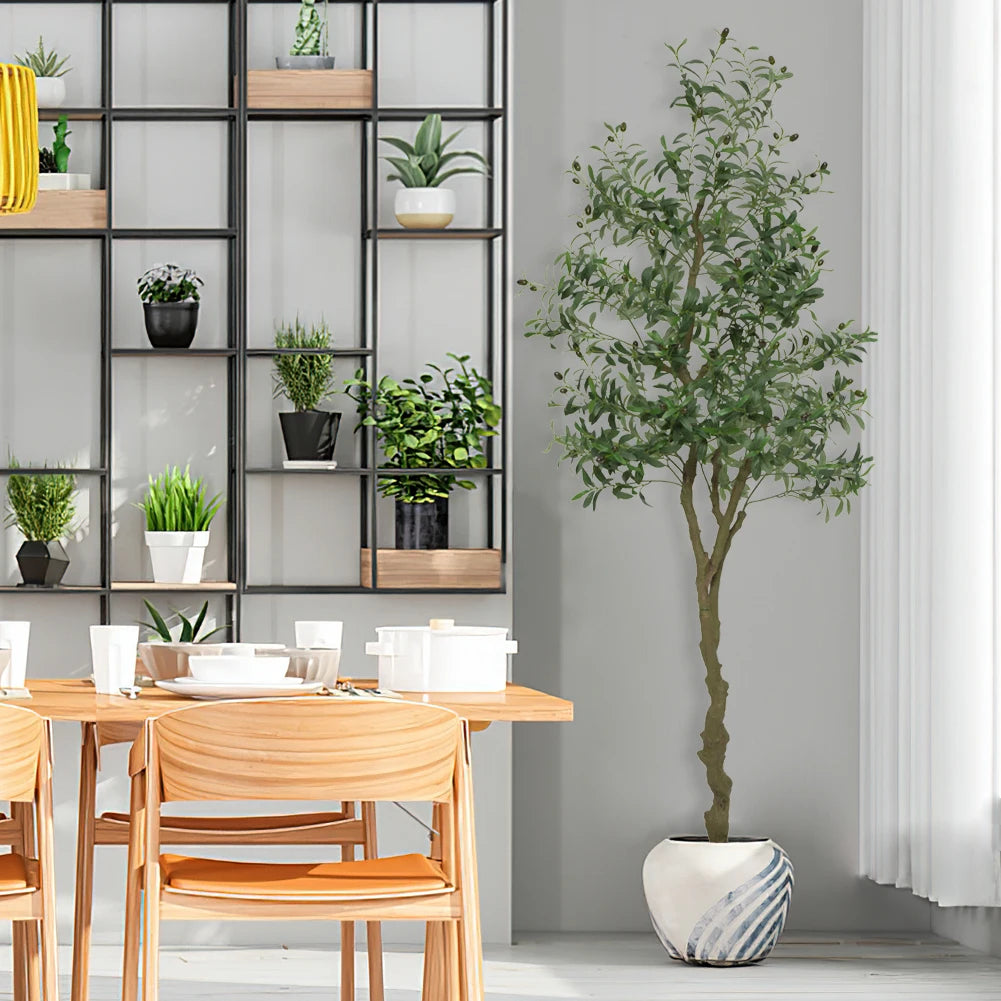 HiMISS Realistic Artificial Olive Tree for Home and Office Decor