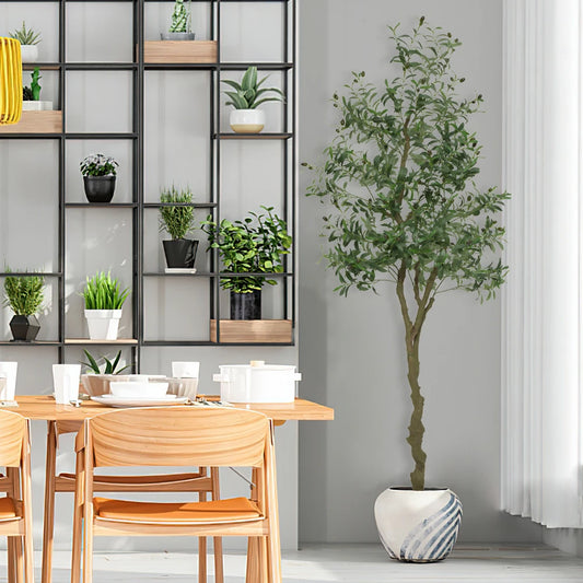 HiMISS Realistic Artificial Olive Tree for Home and Office Decor