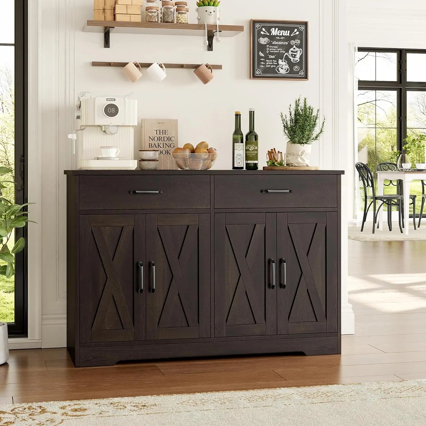 Buffet Cabinet With Storage Modern Farmhouse Kitchen Sideboard