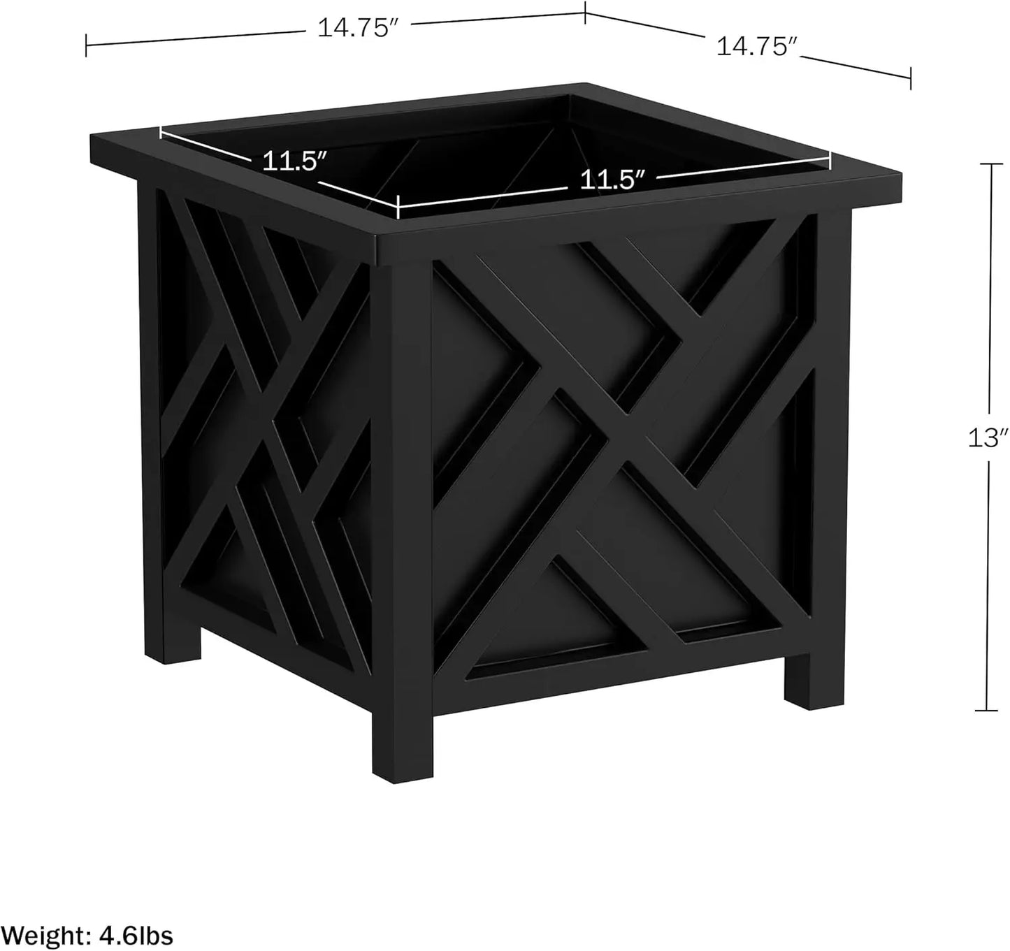 Lattice Design Outdoor Planter Box For Front Porch Patio Garden