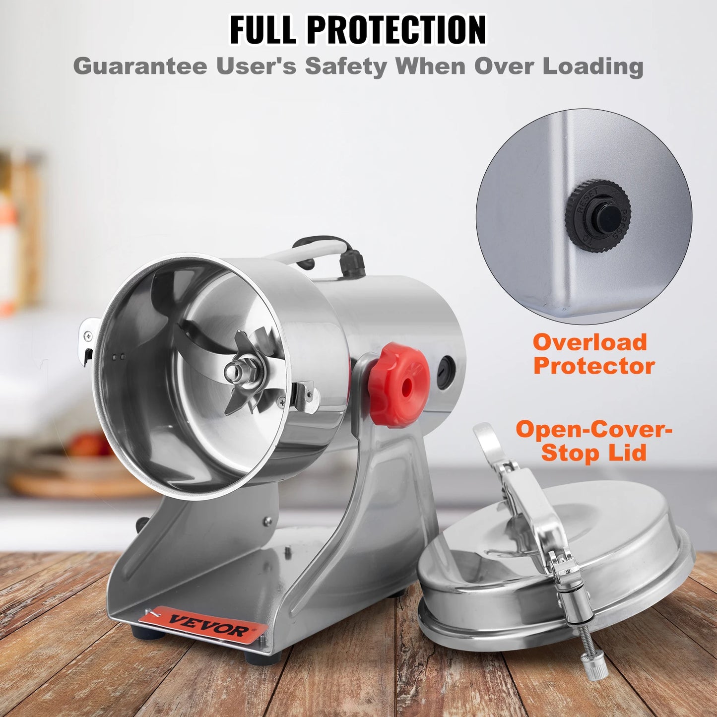 SucceBuy Electric Grain Mill Grinder 150 to 2500g for Spices
