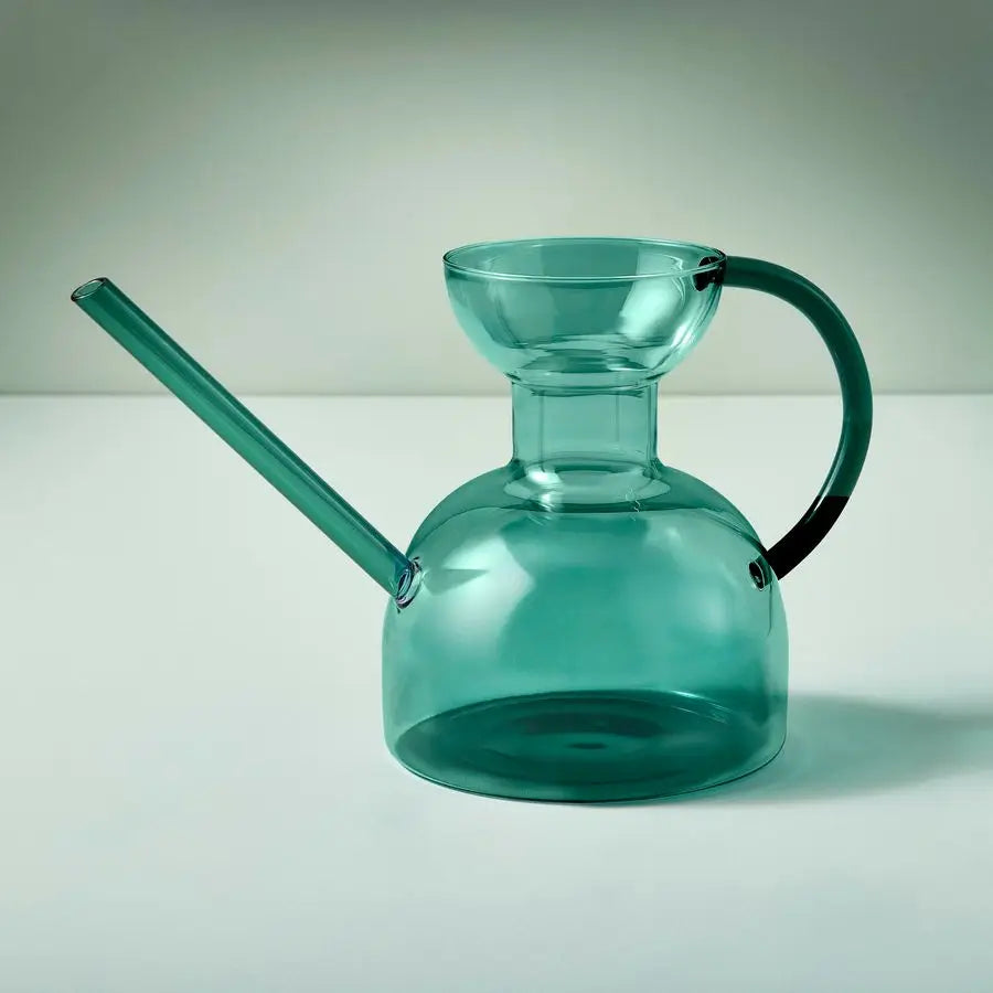 Handcrafted Borosilicate Glass Plant Watering Can With Long Spout