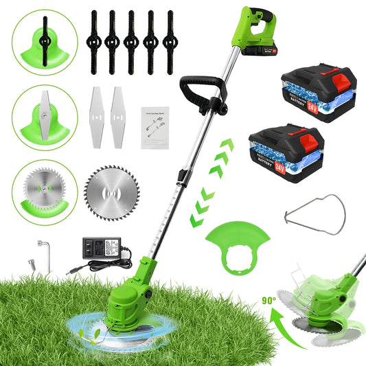 2-In-1 Cordless Lawn Mower Brushless Edger Trimmer 650W 24V