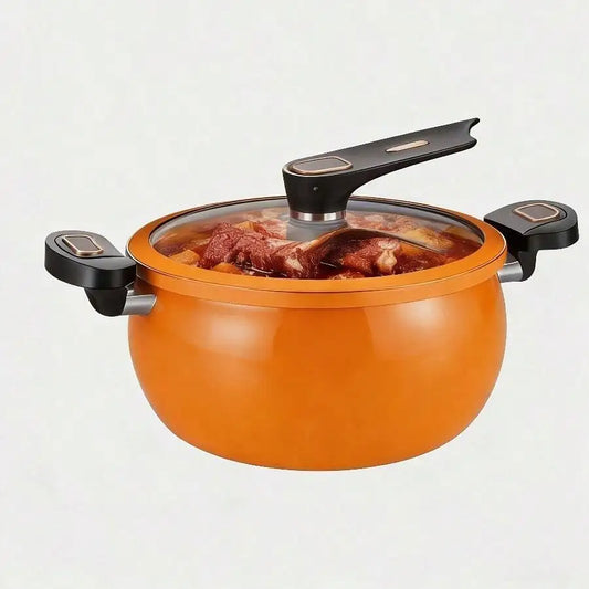 XMSJ Nonstick Soup Pot With Twist Lock Handle Multifunction