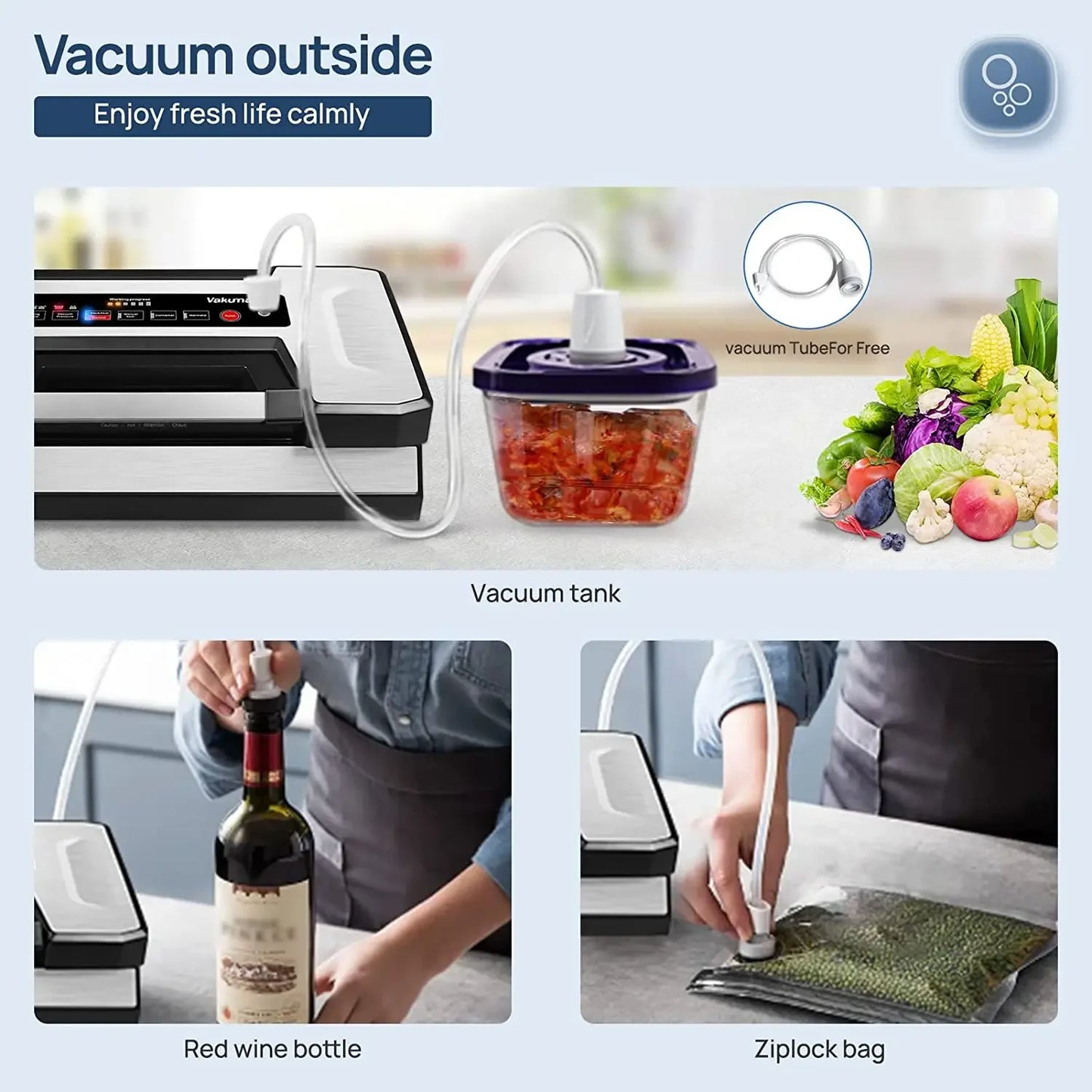 Vakumar VH5186 Commercial Kitchen Vacuum Sealer With Included Bags