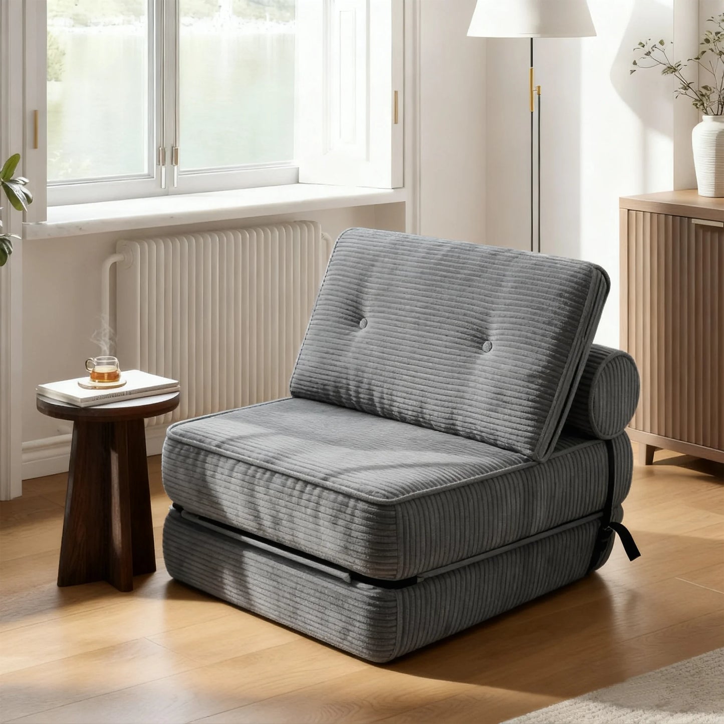 LISM Space Saving Sofa Bed With Vacuum Compression Mattress