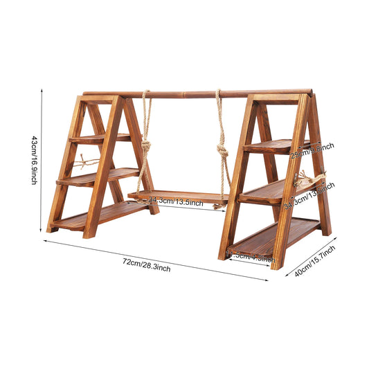 Bymaocar Three Tier Wooden Cake Stand Dessert Tray For Weddings