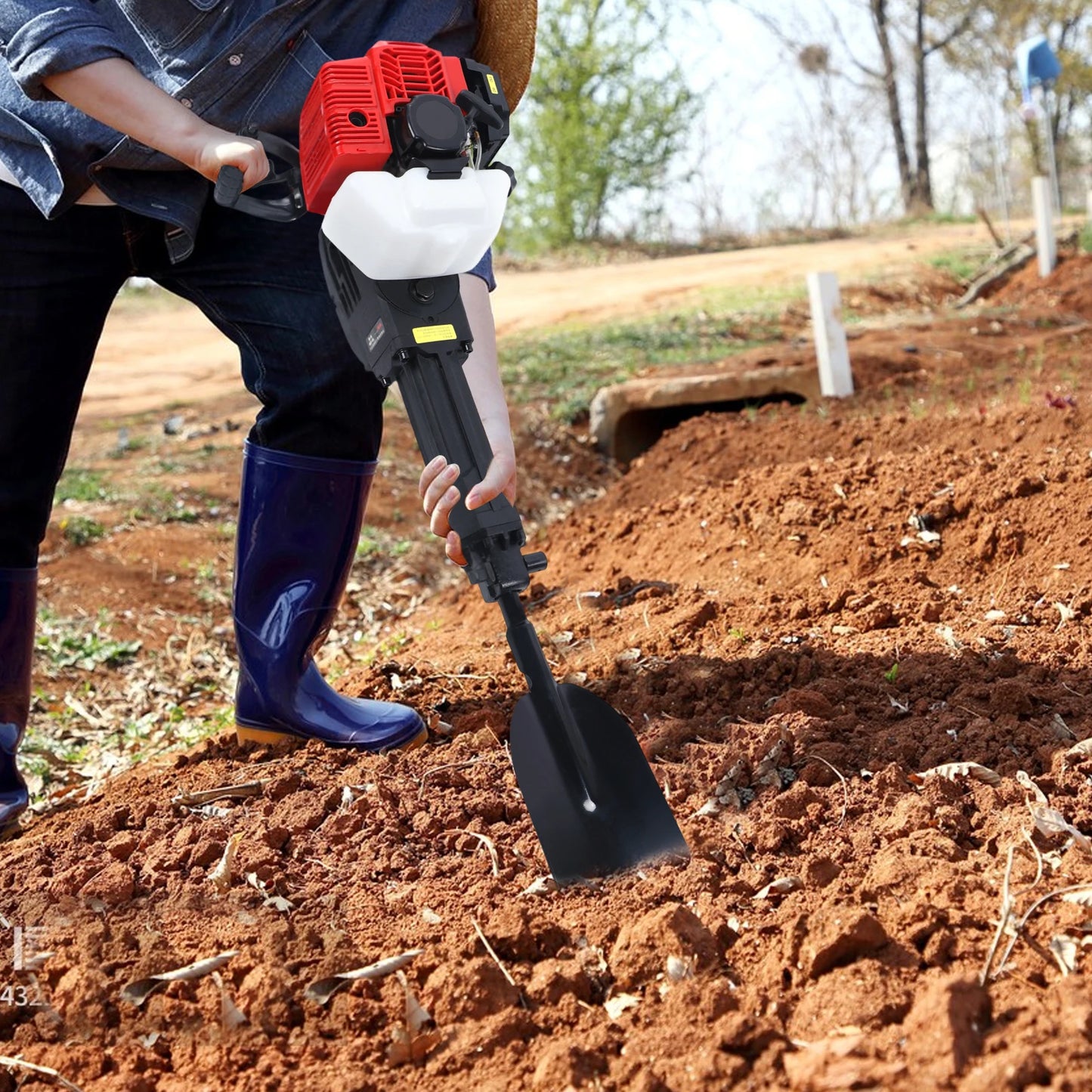 Gas Powered Tree Digger With High Torque Steel Shovel