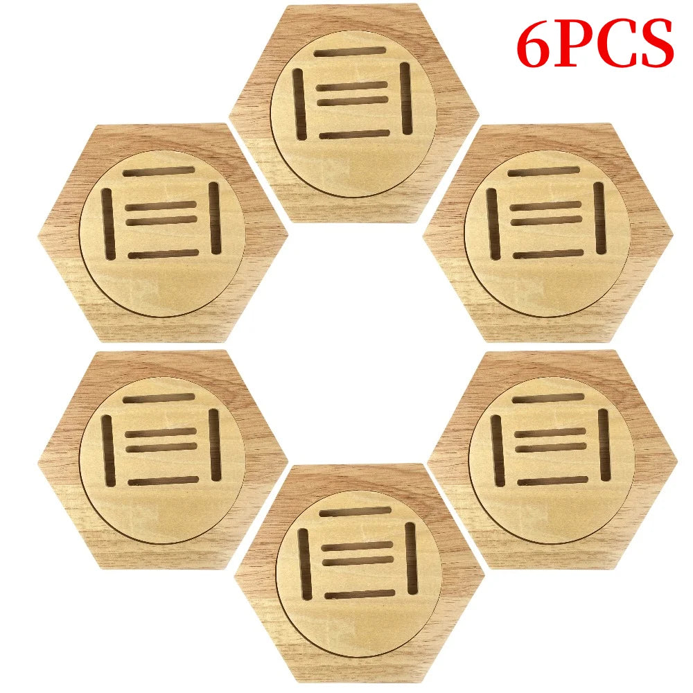 Hexagonal Pine Wood Medal Display Stand For Sports And Races