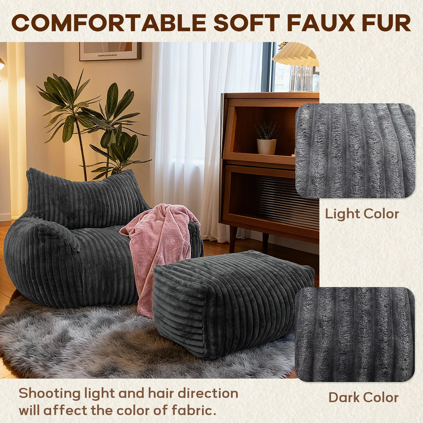 Reading Chair Bean Bag for Adults Living Room Furniture
