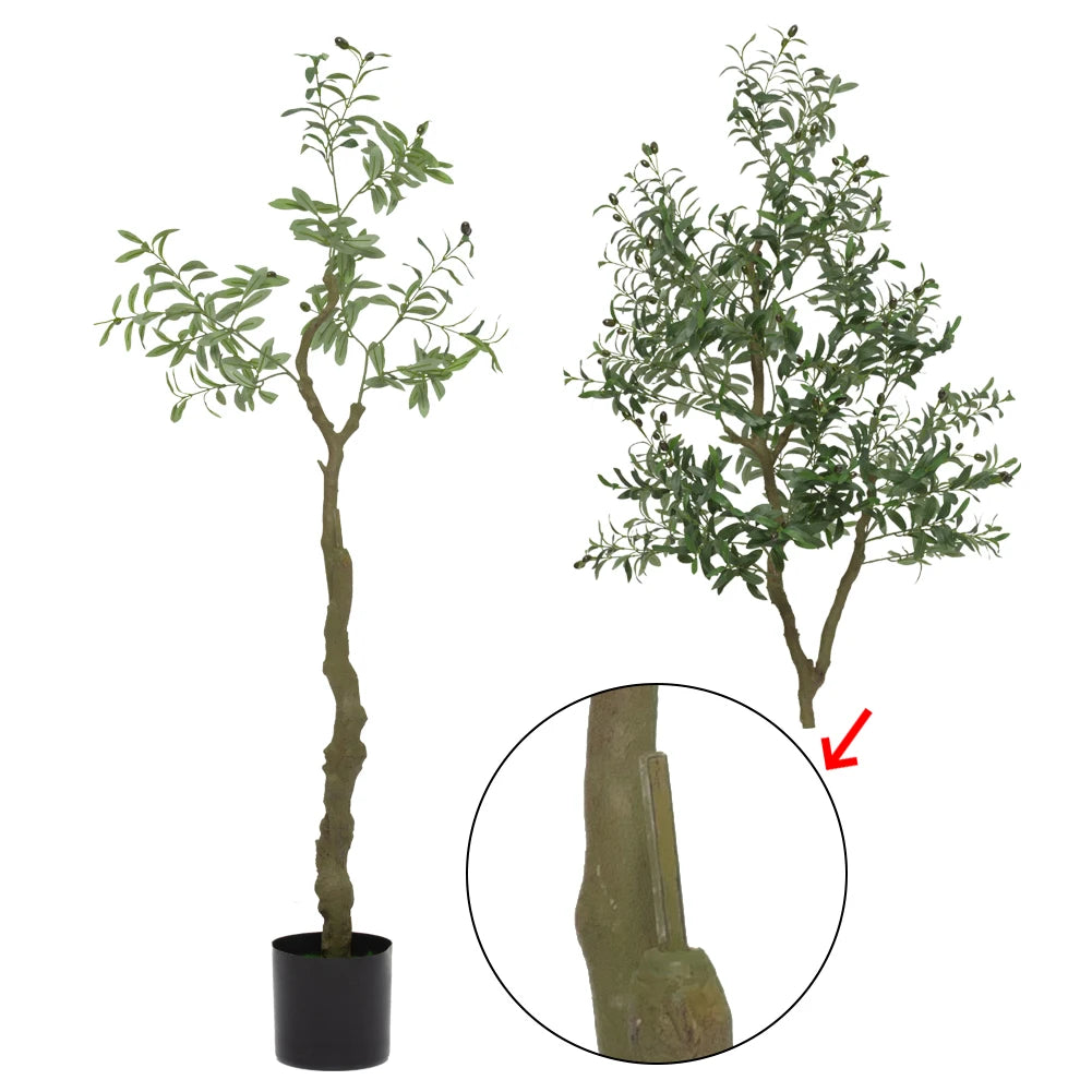 HiMISS Realistic Artificial Olive Tree for Home and Office Decor
