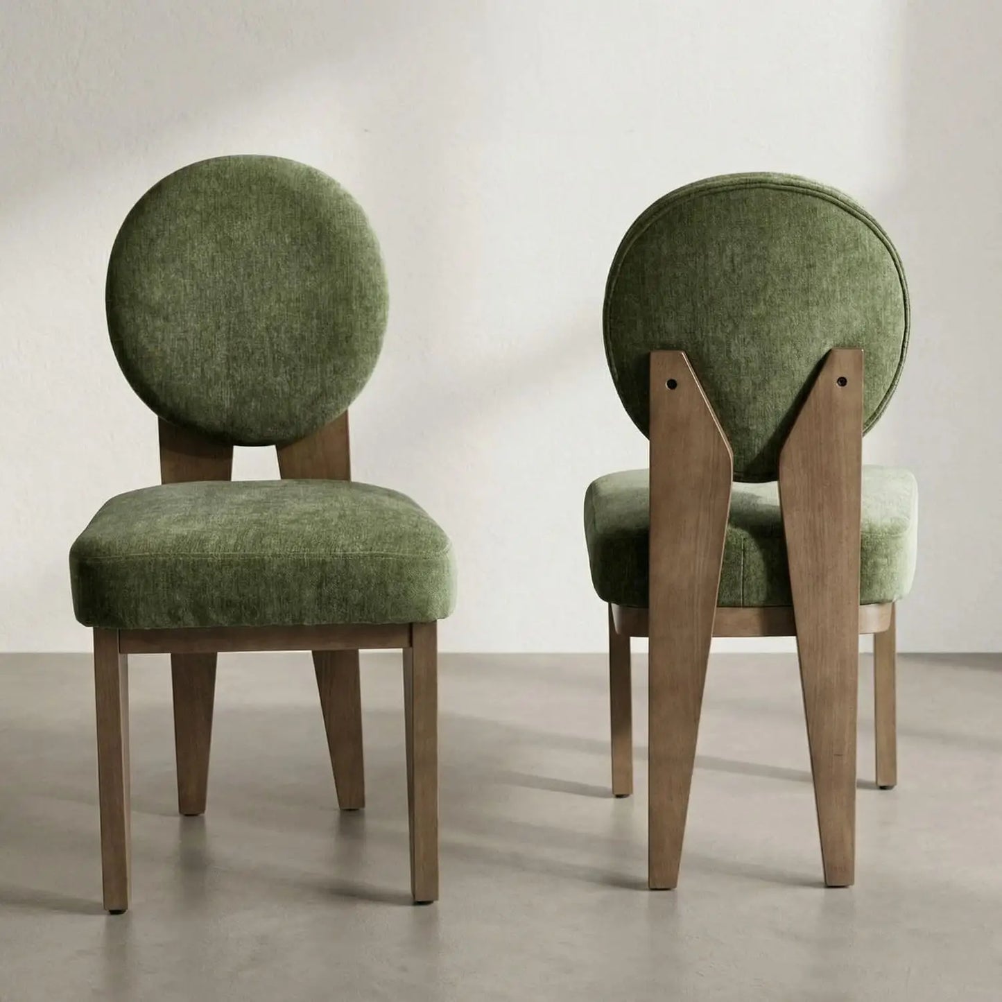 GUOHE Mid Century Modern Walnut Dining Chairs Set Of 2