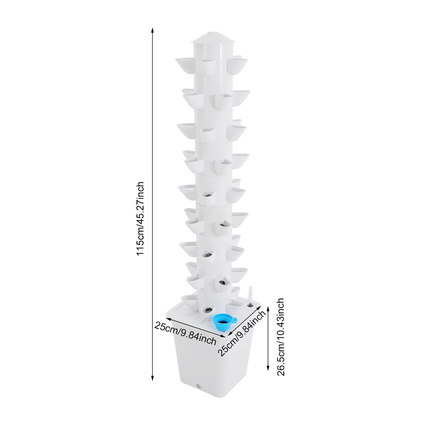 Forty Five Hole Hydroponic Vertical Garden Tower For Balcony
