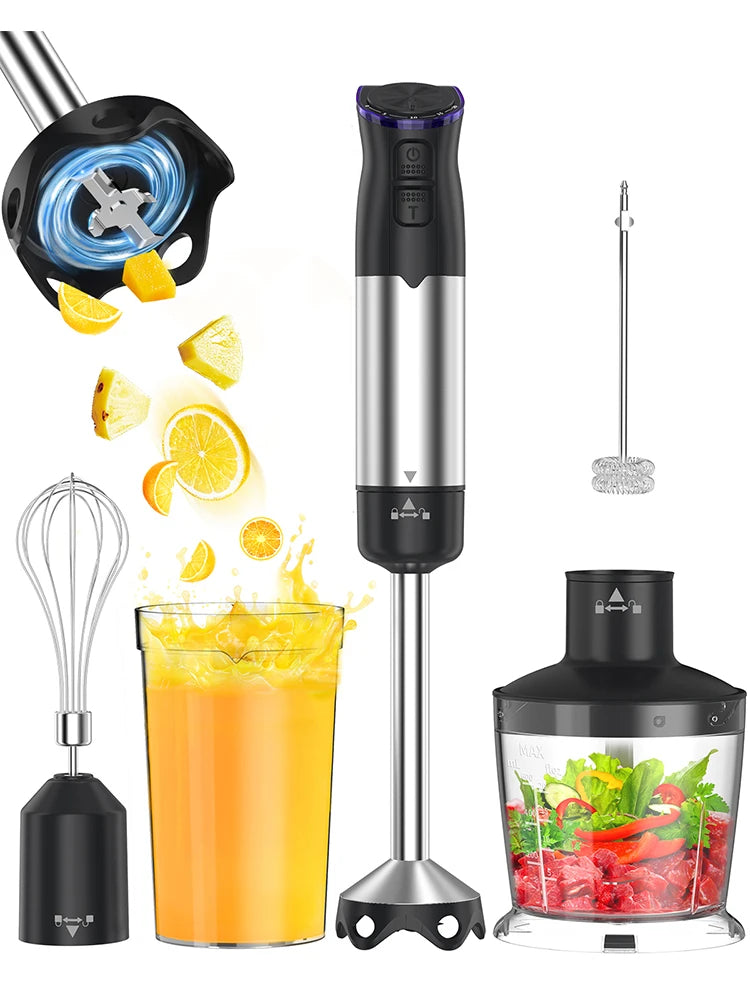 ZHIYU 1000W Immersion Hand Blender 5-In-1 Kitchen Appliance