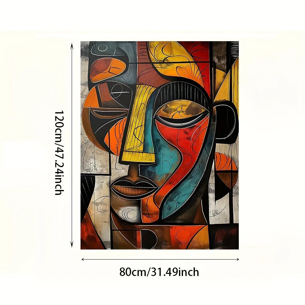 Abstract African Art Canvas Print Frameless Wall Art For Modern Living Rooms
