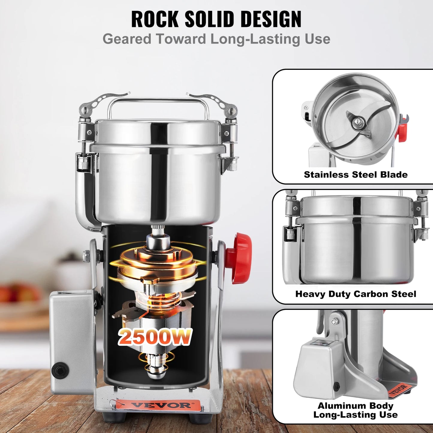 SucceBuy Electric Grain Mill Grinder 150 to 2500g for Spices