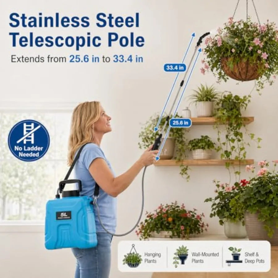 Cordless USB Rechargeable Plant Sprayer With Extendable Wand