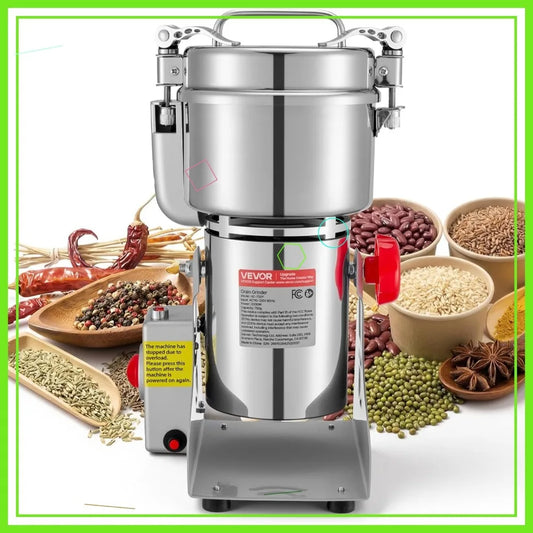 2000W Electric Grain Mill Grinder Stainless Steel Dry Coffee Corn Pepper