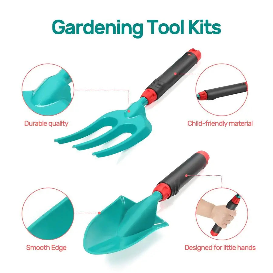Stone Kids Garden Tool Set With Wheelbarrow Watering Can