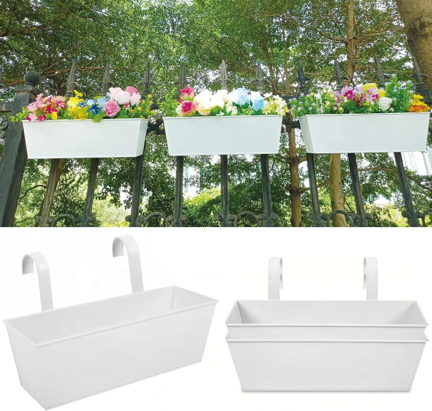 Hanging Flower Pots For Railings Or Fences Countryside Style